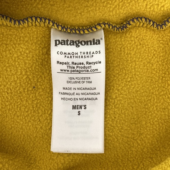 Patagonia Synchilla, Men’s Small, Blue and Yellow Sweatshirt - Picture 4 of 5